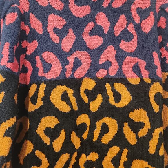 Farm Rio Rainbow leopard print knit dress size medium - Picture 3 of 6